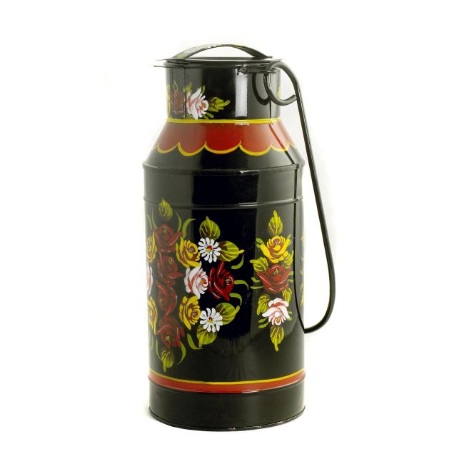 Large Narrow Boat Milk Churn Planter Finished in Black Large Narrow Boat Milk Churn Planter Finished in Black