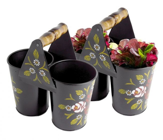 Canal Art Style Double Bucket Planter Canal Art Style Double Bucket Planter