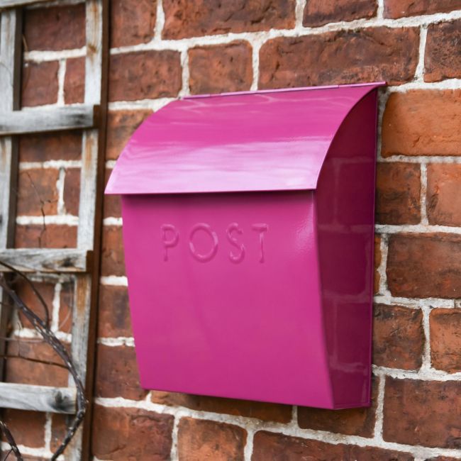 “Persian Summer” Bright Pink Contemporary Post Box “Persian Summer” Bright Pink Contemporary Post Box