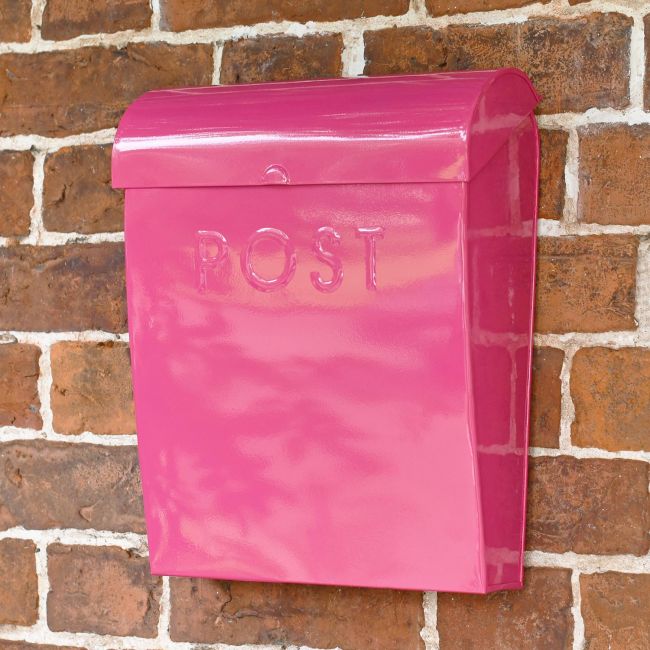 “Persian Summer” Contemporary Post Box Finished in a Bright Pink