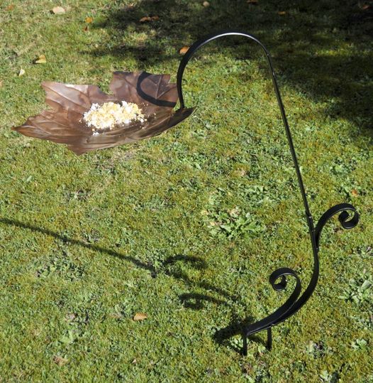 Forever Autumn Leaf Design Bird Bath & Feeder