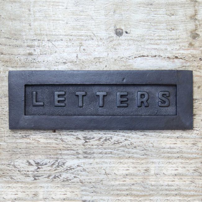 Iron Letter Plate with the Wording "Letters" Iron Letter Plate with the Wording "Letters"