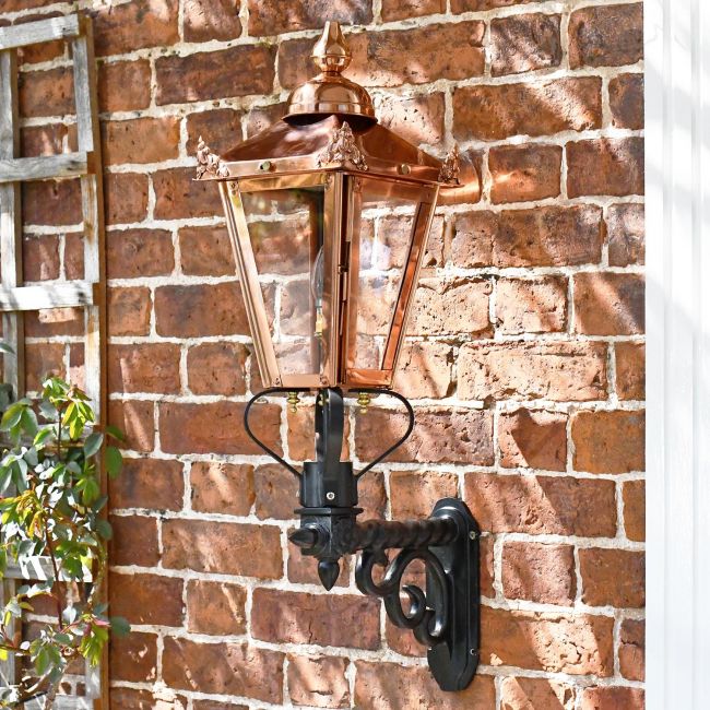 Victorian Wall light in Copper in Situ