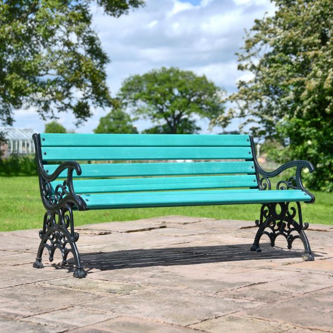 Green Victorian Park Bench Green Victorian Park Bench