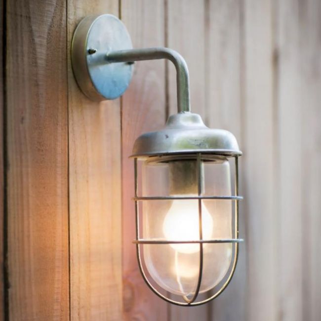 Galvanised Steel Coastal Cage Light Galvanised Steel Coastal Cage Light