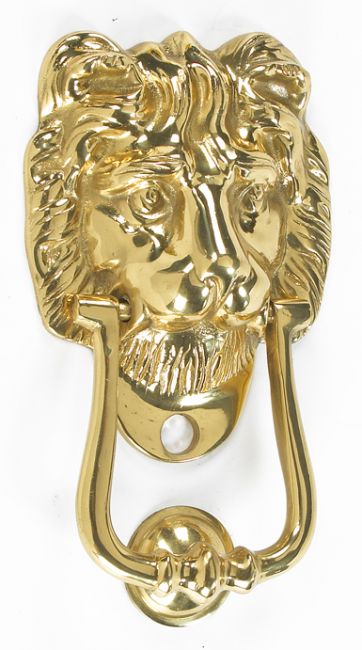 Door Knocker (Buckingham Lion) with Security Hole