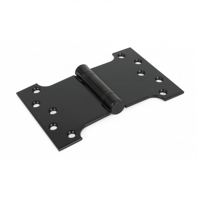 Long Black Iron Parliament Hinge Pair