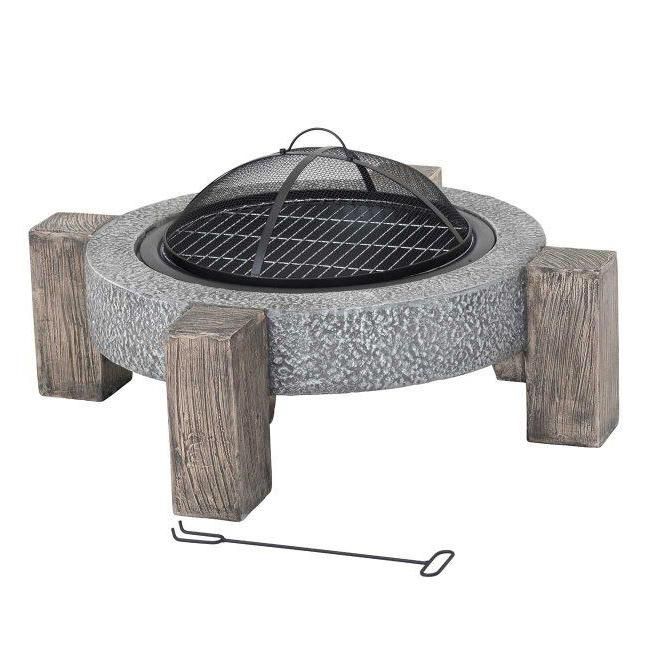 Low Fire Pit in a Stone Effect Low Fire Pit in a Stone Effect