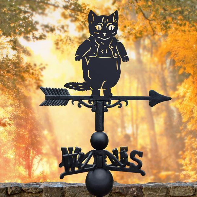 Black Master Tom Kitten Weathervane 