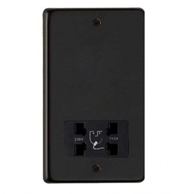 Dual Volt Shaver Socket Finished in a Matt Black