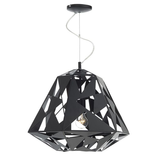 Matt Black Laser Cut Geometric Hanging Light Matt Black Laser Cut Geometric Hanging Light