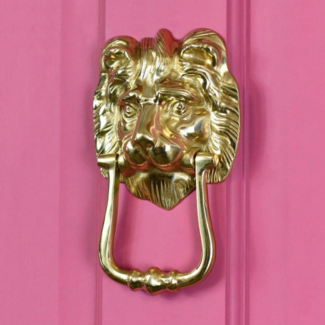 Polished Brass Mayfair Lion Door Knocker