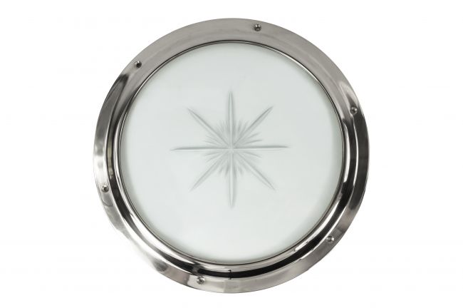 Bright Chrome Port Hole Kit With Star Glass Bright Chrome Port Hole Kit With Star Glass