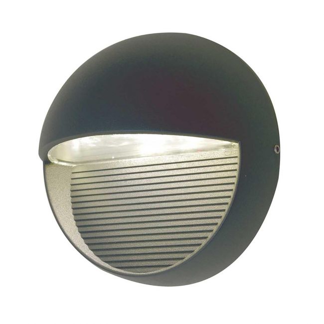 Modern "Hooded" LED Sphere Outdoor Wall Light - 17cm Modern "Hooded" LED Sphere Outdoor Wall Light - 17cm