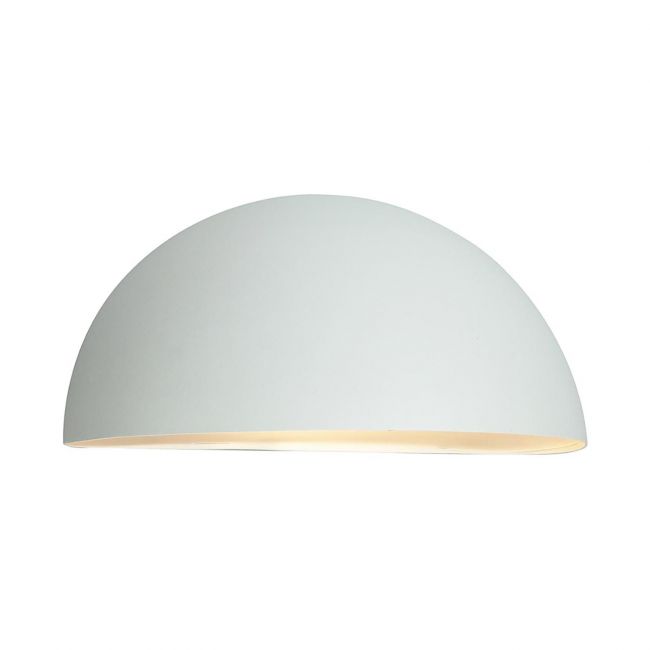 Modern Galvanised Steel "Down" Flush White Wall Light Modern Galvanised Steel "Down" Flush White Wall Light