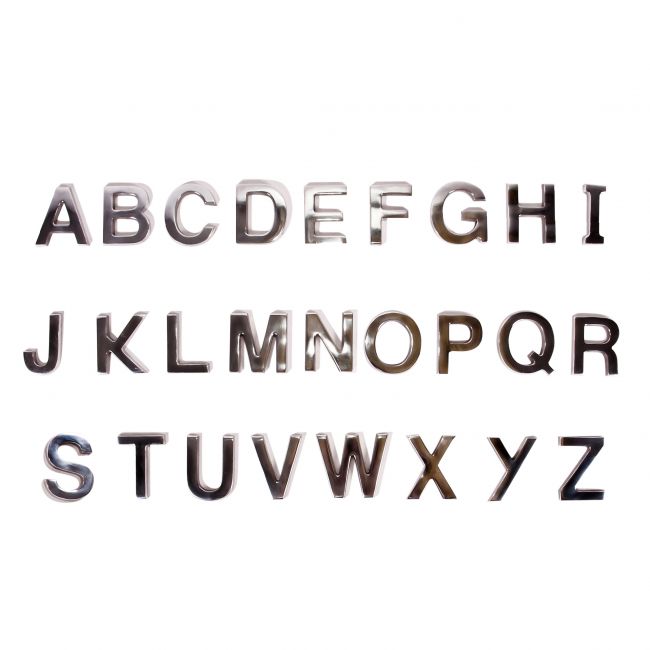Polished Aluminium Big & Chunky Letters Polished Aluminium Big & Chunky Letters
