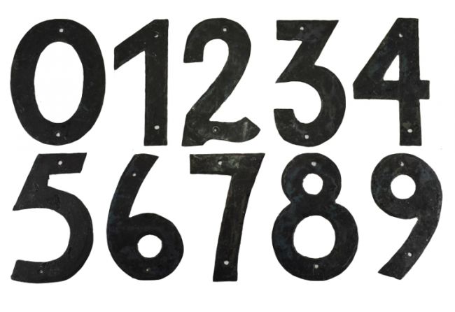 Iron 4" House Numbers Iron 4" House Numbers