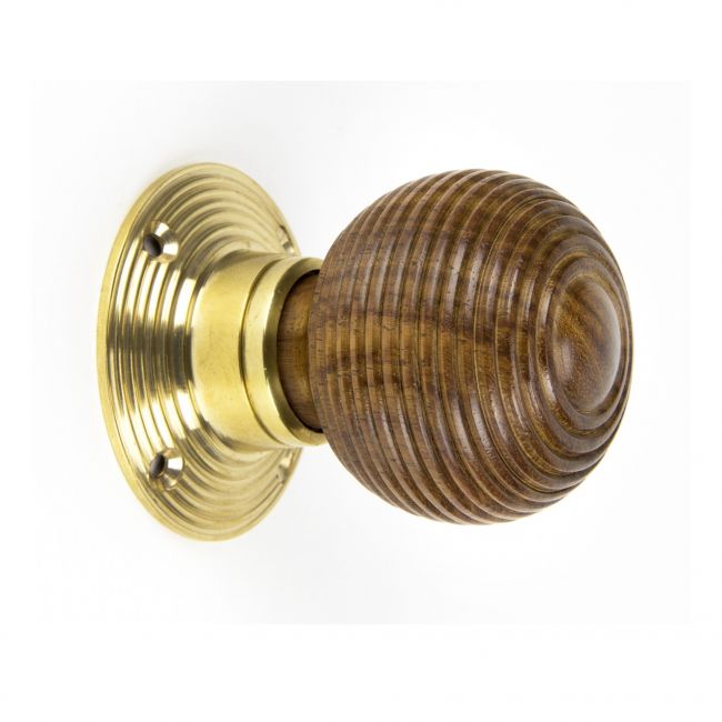 Rosewood Beehive Door Knobs for Rim locks and Mortice Locks
