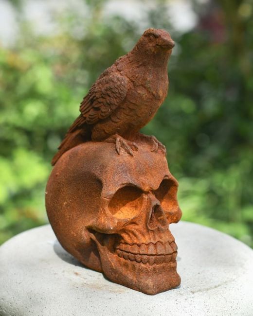 Cast Iron Nights Watch Skull Ornament