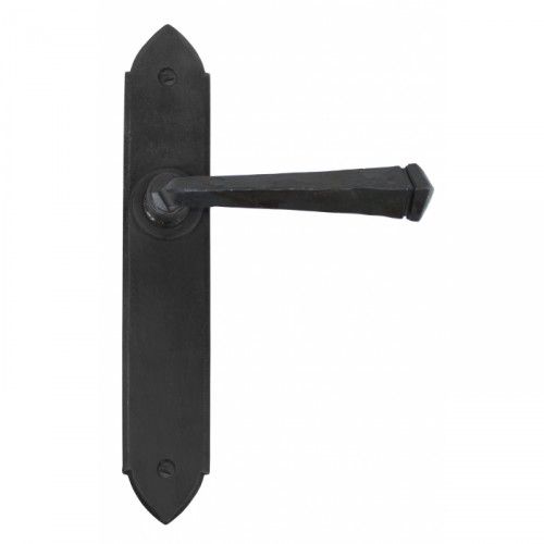 Beeswax Finish Gothic Style Latch Lever Set