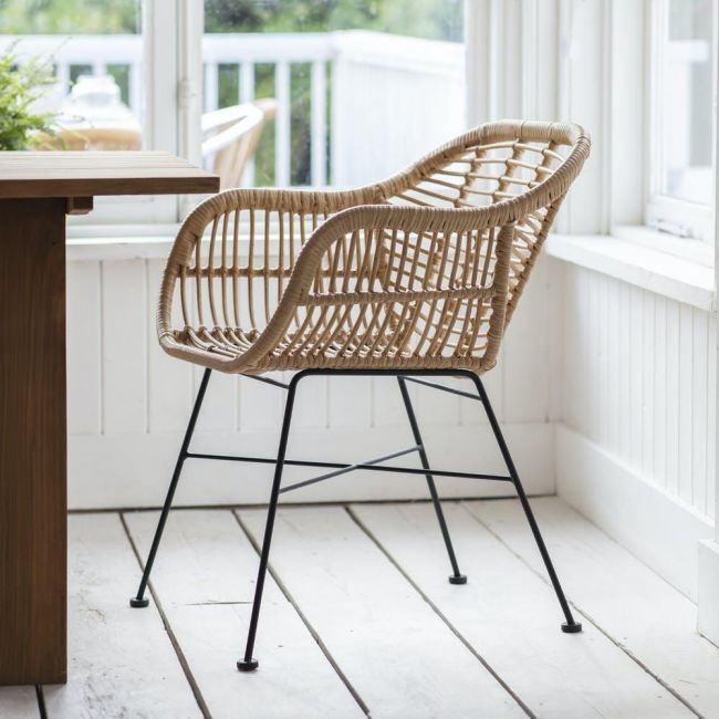 Pair of Polyethylene "Bamboo" Dining Chairs in Situ Pair of Polyethylene "Bamboo" Dining Chairs in Situ