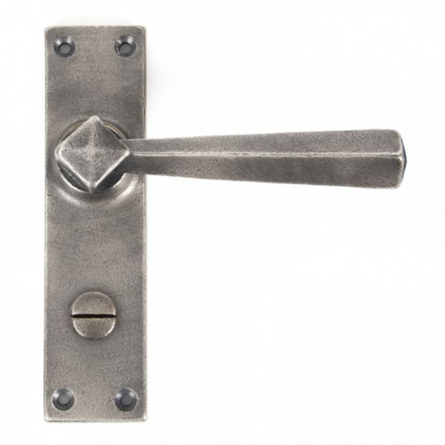 Pewter Straight Lever Bathroom Set Pewter Straight Lever Bathroom Set