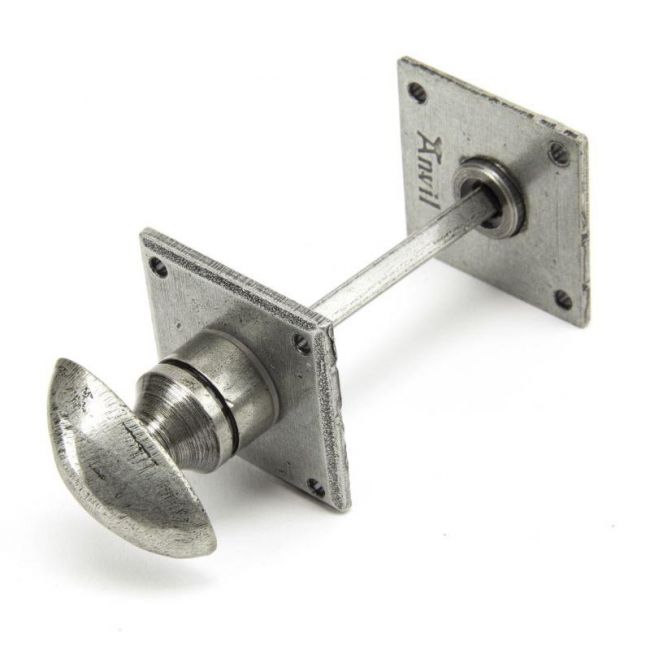 Diamond Bathroom Thumb Lock in a Beeswax Finish