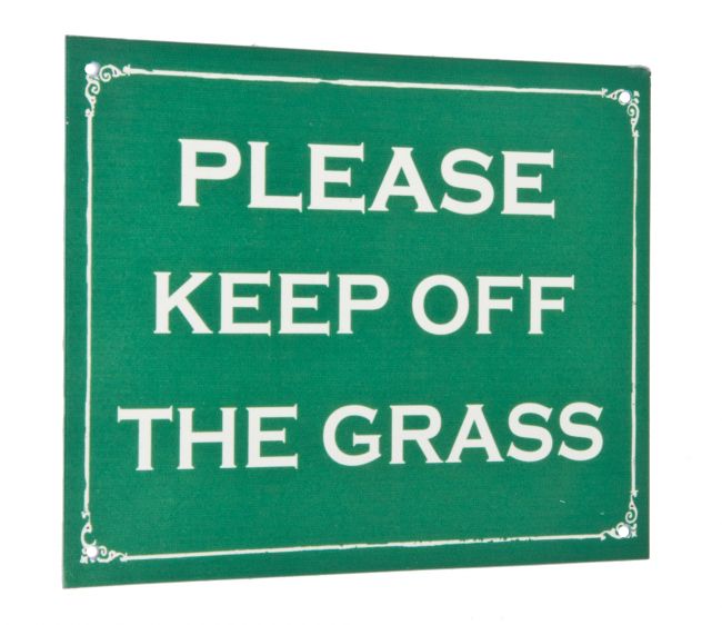 "Please Keep of the Grass" Vintage Wall Sign "Please Keep of the Grass" Vintage Wall Sign