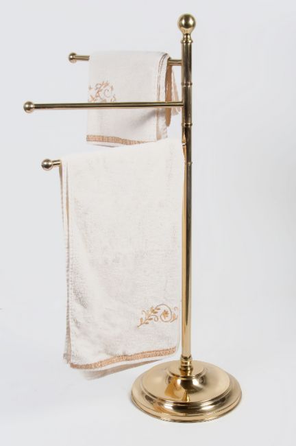 Polished Brass Free Standing Towel Rail Polished Brass Free Standing Towel Rail