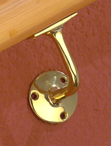 Polished Brass Handrail Bracket Polished Brass Handrail Bracket