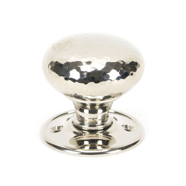 Polished Nickel Hammered Mortice & Rim Doorknob Set Polished Nickel Hammered Mortice & Rim Doorknob Set