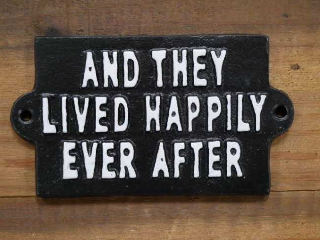 Quirky "Ever After" Iron Sign in Black Quirky "Ever After" Iron Sign in Black