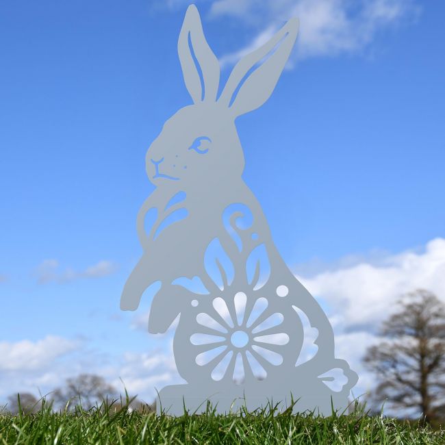 Floral Rabbit Silhouette in Situ Floral Rabbit Silhouette in Situ