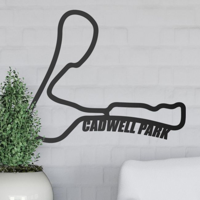 Cadwell Park Race Track Wall Art on the Wall Next to Plants Cadwell Park Race Track Wall Art on the Wall Next to Plants