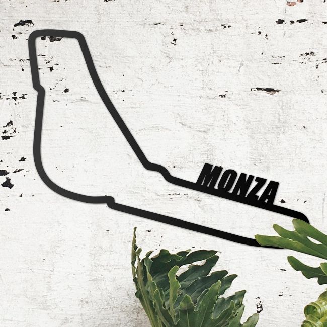 Monza Race Track Wall Art on the Wall Next to Plants Monza Race Track Wall Art on the Wall Next to Plants