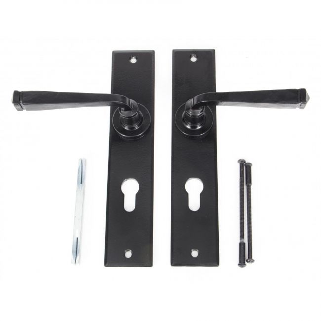 "Ravenscroft" Lever Euro Lock Set in Black "Ravenscroft" Lever Euro Lock Set in Black