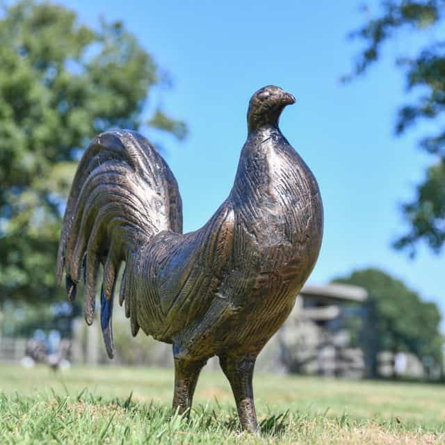 Recycled Cast Aluminium Bronze "Valorous" Rooster Sculpture Recycled Cast Aluminium Bronze "Valorous" Rooster Sculpture