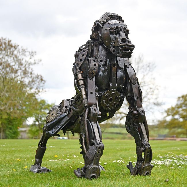 Recycled Parts Gorilla Sculpture in Situ Recycled Parts Gorilla Sculpture in Situ