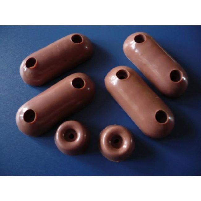 Red/Brown Rubber Buffers in a Set