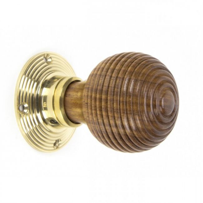 Rosewood Door Knobs & Polished Brass Roses Rosewood Door Knobs & Polished Brass Roses