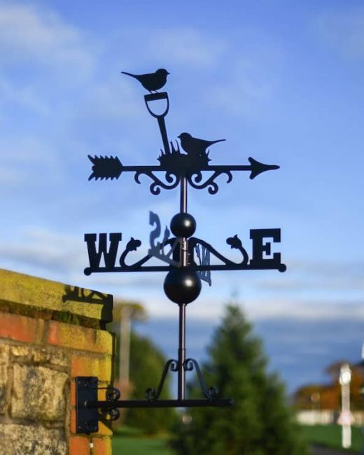 Large Steel Robin and Gardening Tools Weathervane Large Steel Robin and Gardening Tools Weathervane