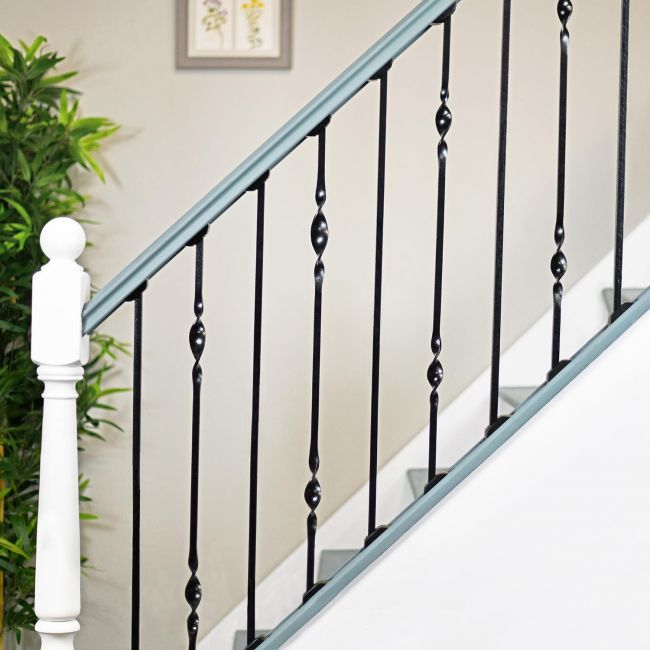 Black Iron Stair Spindle Twist and Straight Set Black Iron Stair Spindle Twist and Straight Set