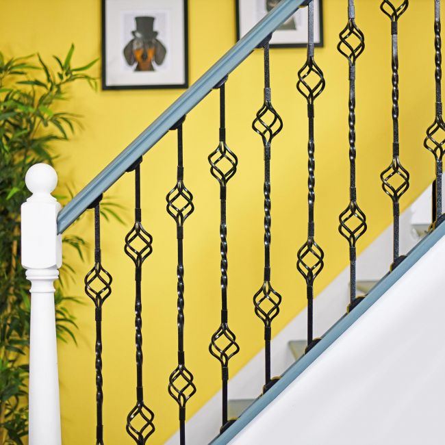 "Cavendish" Double Basket Single Fine Twist Stair Spindle "Cavendish" Double Basket Single Fine Twist Stair Spindle