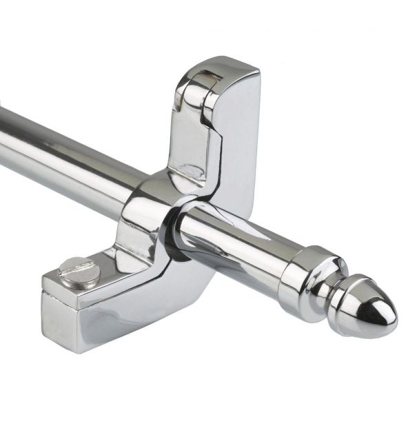 Bright Chrome Stair Rods - Acorn Finial - 9mm