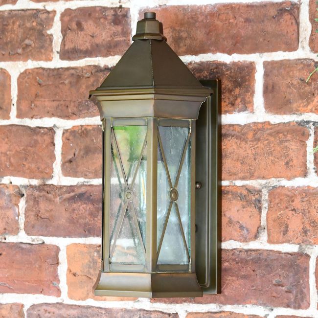"Sandy Bay" Brass Wall Lantern in Situ "Sandy Bay" Brass Wall Lantern in Situ