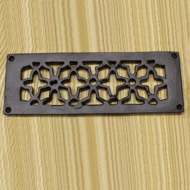 Flower Design Satin Black Cast Iron Air Brick Flower Design Satin Black Cast Iron Air Brick