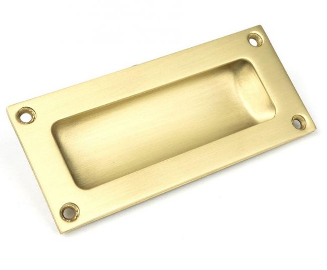 Diamond Bathroom Thumb Lock in a Beeswax Finish