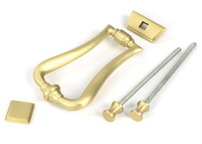 Satin Brass Art-Deco Style Door Knocker - 148mm x 90mm Satin Brass Art-Deco Style Door Knocker - 148mm x 90mm