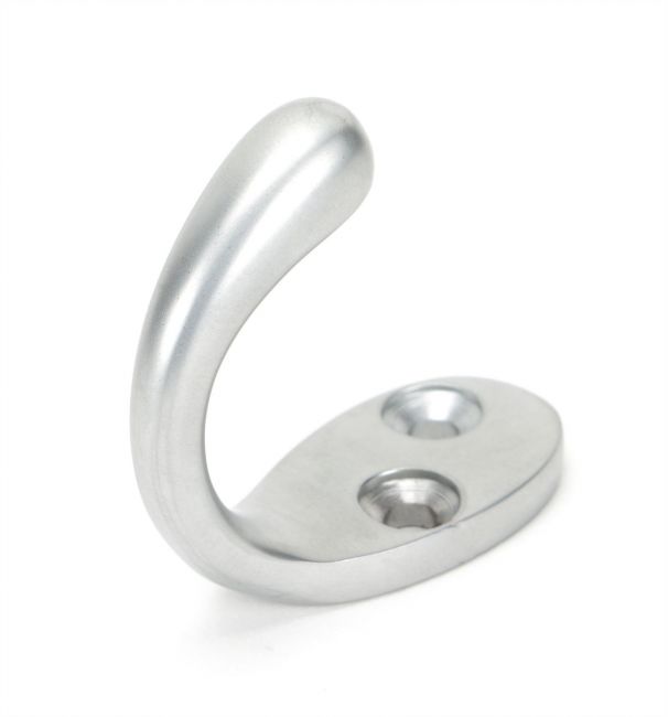Satin Chrome Single Pronged Coat Hook Satin Chrome Single Pronged Coat Hook
