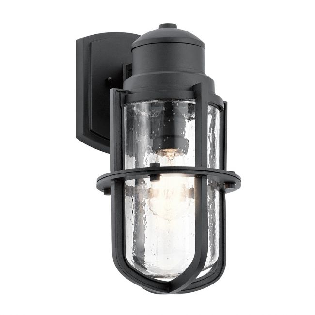 Seeded Nautical Wall Light in a Black Finish Seeded Nautical Wall Light in a Black Finish